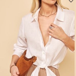 Reformation linen shirt